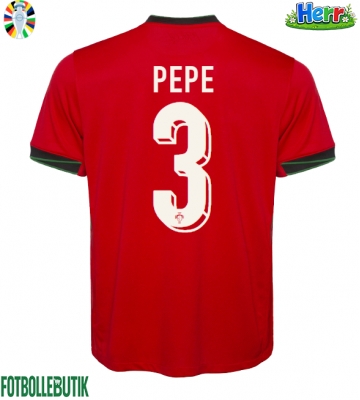 Portugal Pepe #3 Hemmatröja EM 2024 Kortärmad